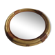 Vintage rattan round mirror 38cm