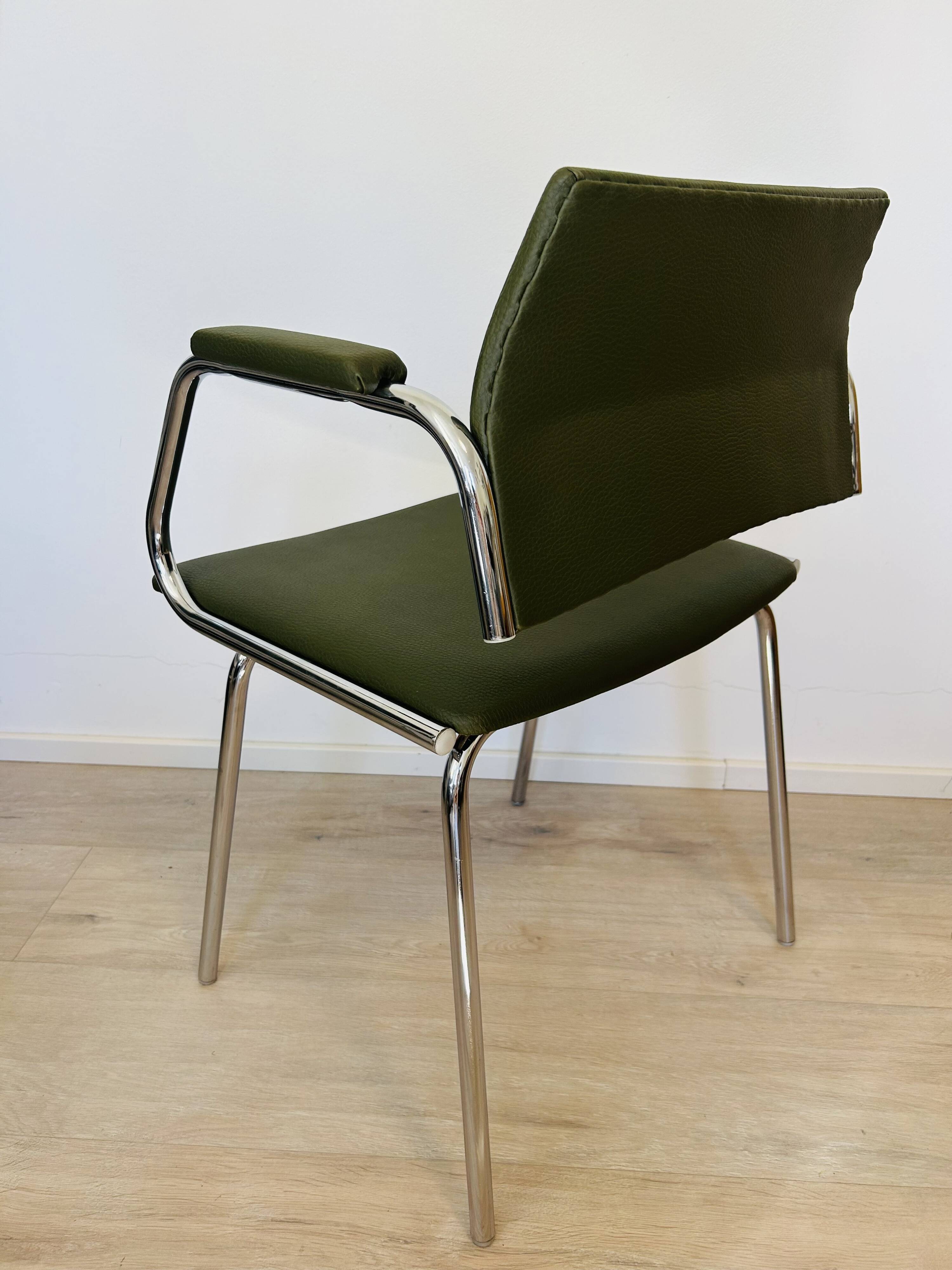 Fully Restored Olive Office Chair by Kovona from Czechoslovakia 1970’s