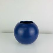 Blue ceramic round vase Asa West Germany, vintage