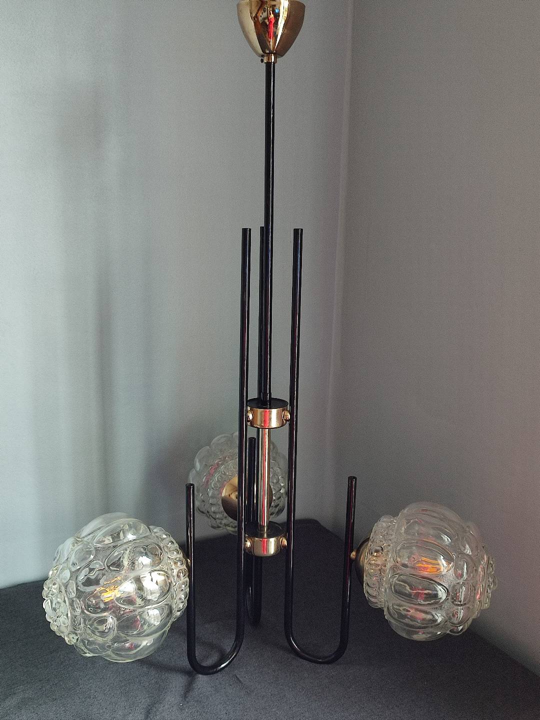 Suspension trois feux vintage