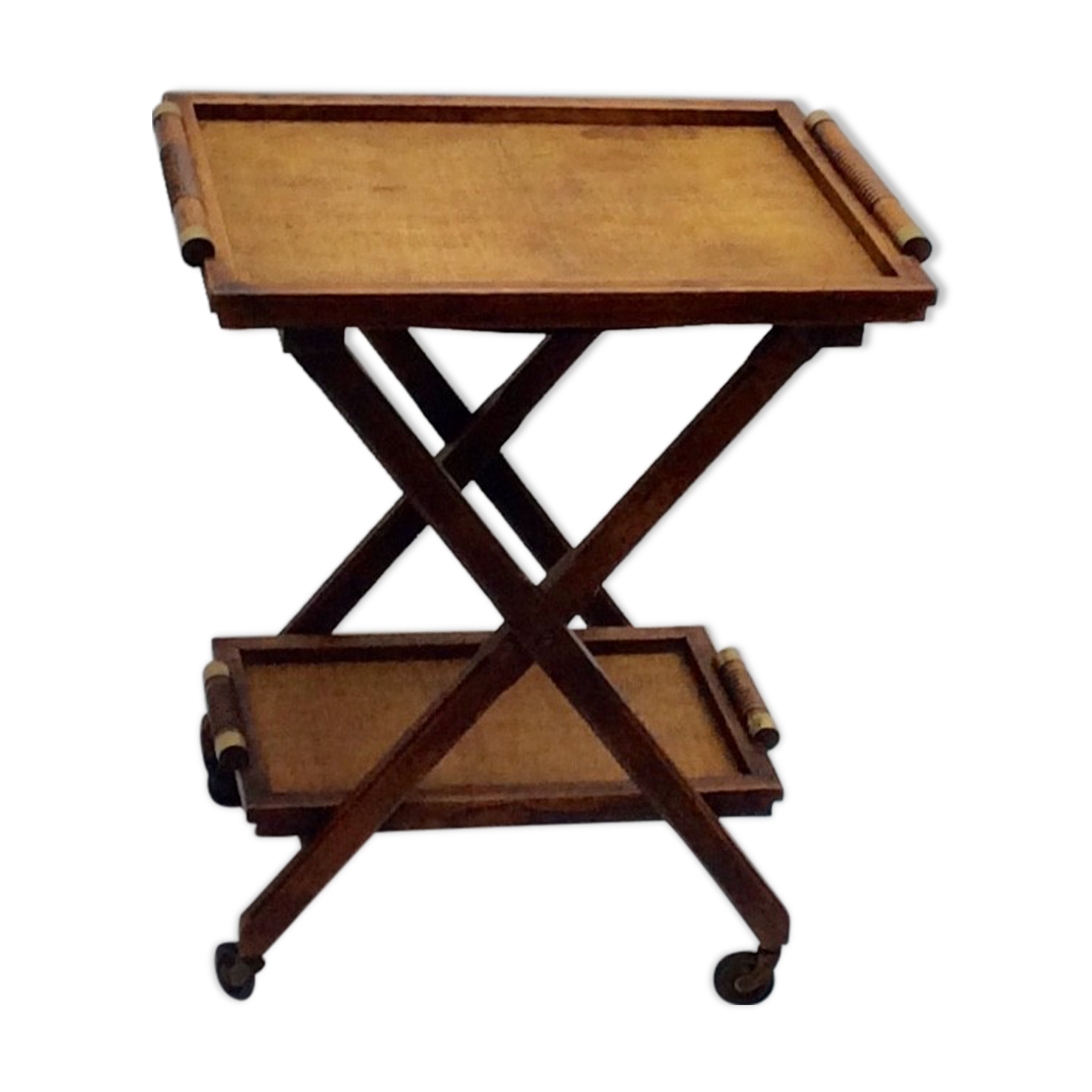Dessert table from the 1930s fold in oak stamped dimension: height -66cm- width -54cm-