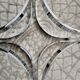 Chrome metal coffee table and oval smoked glass tray
