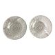 Set of 2 thick glass cups vintage