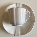 Set of 6 cups in glazed earth with Pierre Motton godrons in Gien 1960