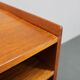 1960s Danish teak shelf cabinet with chrome plated legs