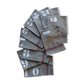 10 torchons kaki numérotés