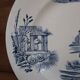 Assiette en terre de fer Rustic bleue et blanche