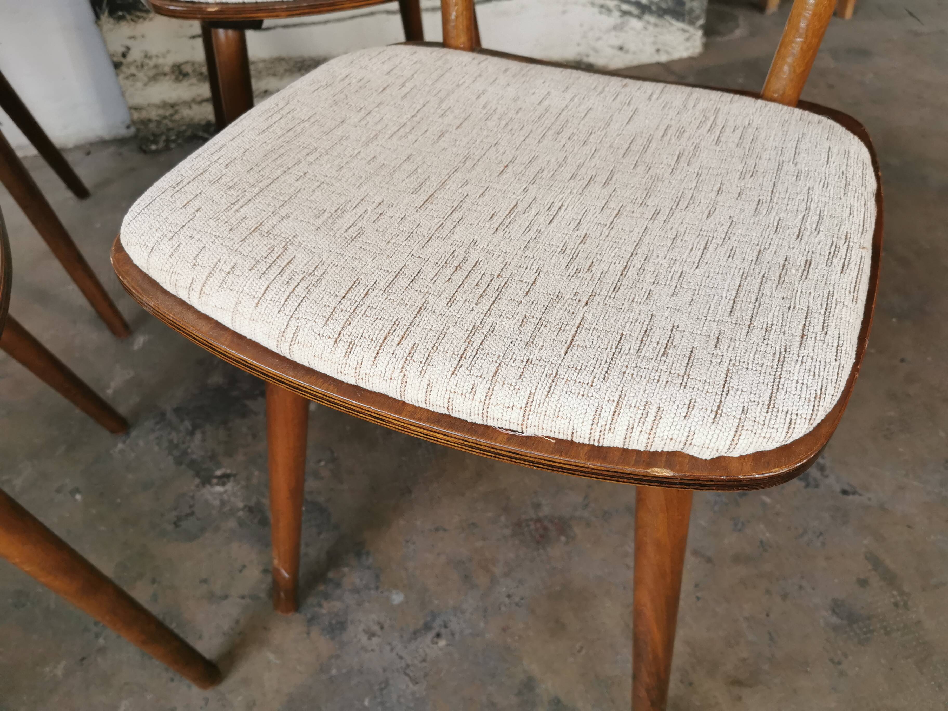 Set de 6 chaises bistrots Hiller, vers 1960