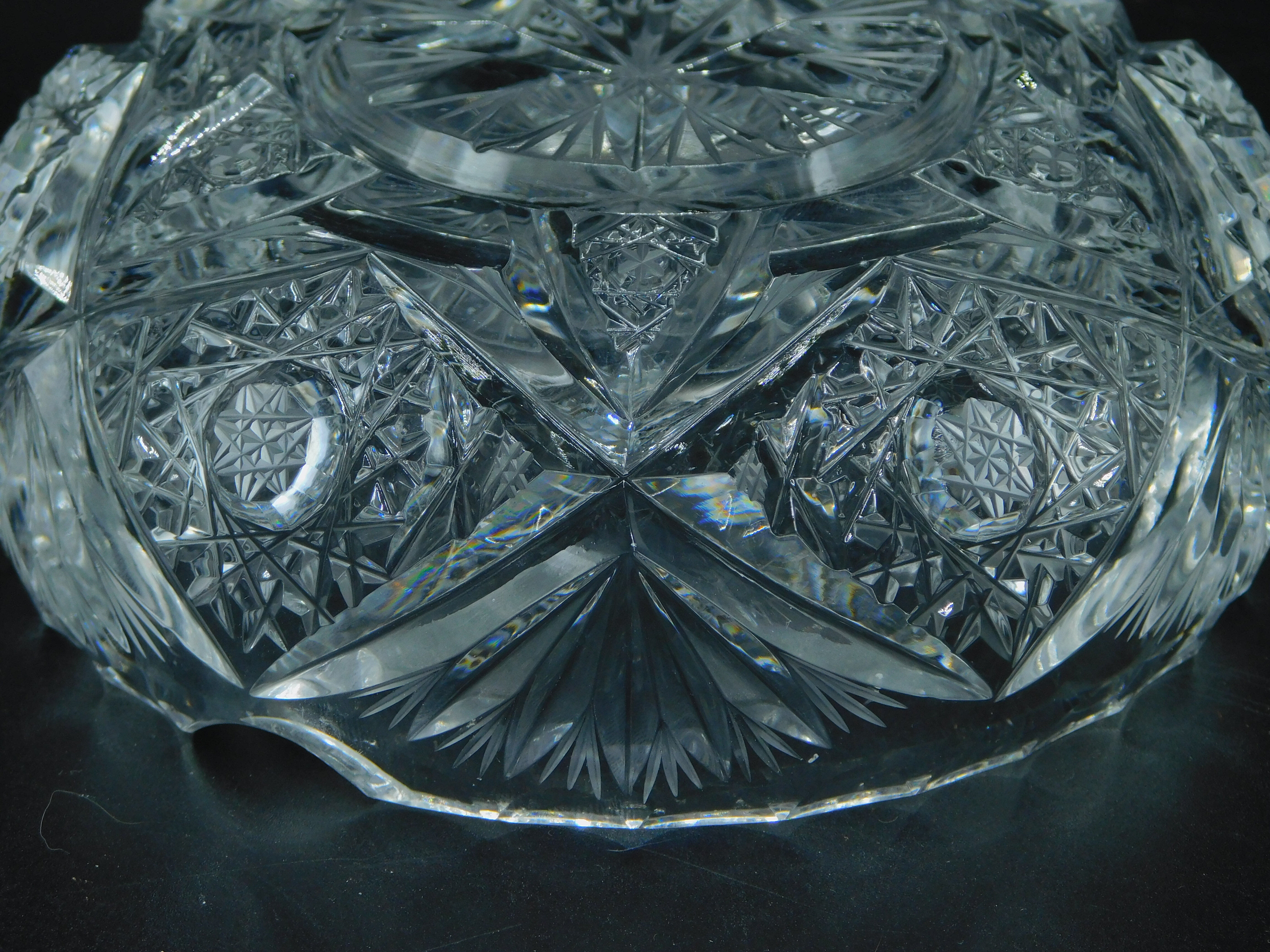 Bohemian crystal ashtray