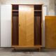 Scandinavian wardrobe 2 sliding doors 1960