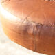 Tabouret vintage en acier et cuir de style industriel