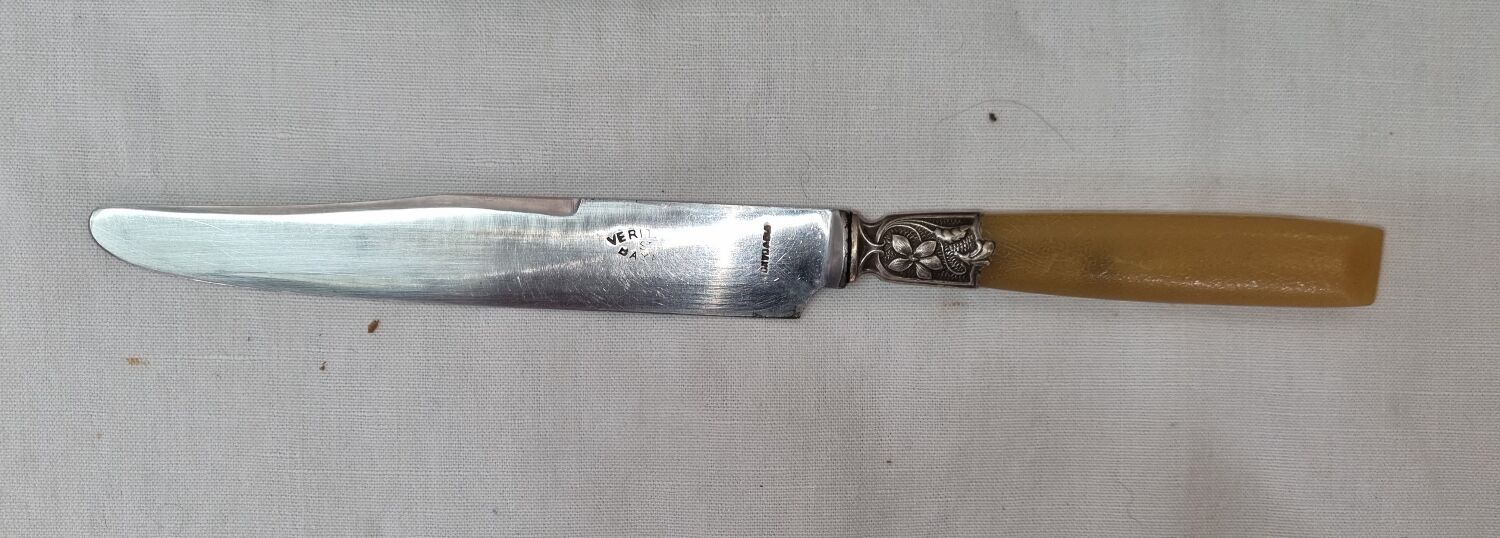 Couteaux corne et argent, début XXéme