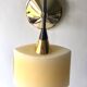Applique Italie 1990 noir et or opaline jaune