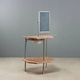 Antique metal and marble dressing table with mirror, Italy, 20th century.