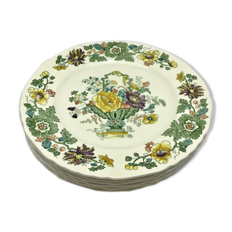 Six Mason's "Strathmore" plates