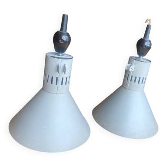 Pair of pendant lights polish design from the 70s