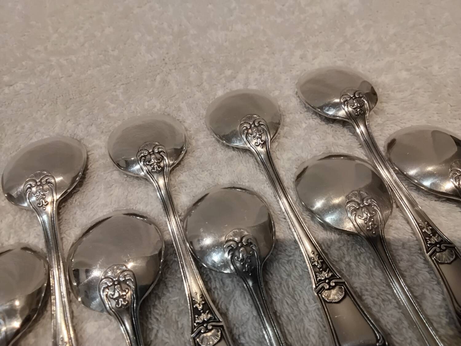 12 silver-plated ice cream scoops, goldsmith Boulenger Regence Berry