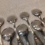 12 silver-plated ice cream scoops, goldsmith Boulenger Regence Berry