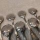 12 silver-plated ice cream scoops, goldsmith Boulenger Regence Berry
