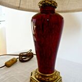 Chinese oxblood porcelain lamp, empire style