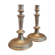 pair of brass candle holders 15