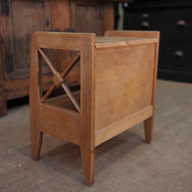 1950 vintage oak bedside table