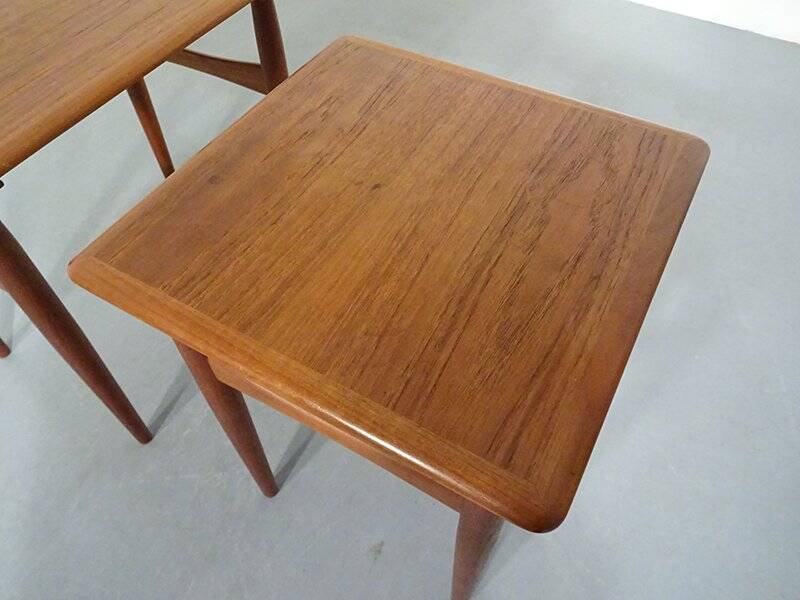 Danish Teak Nesting Tables, 1960s, Set of 2