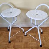 Paire de tabourets pliants vintage "Tubecon" Marinakis, années 80