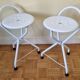Pair of vintage folding stools "Tubecon" Marinakis, 80s