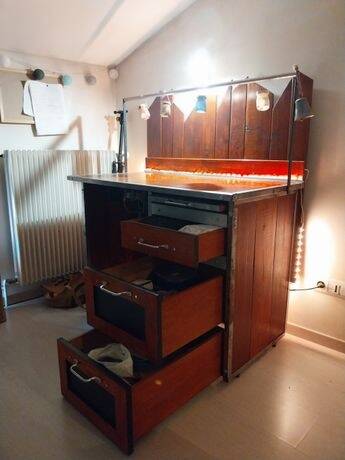 Solid wood desk