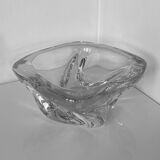 Imposing vintage ashtray in colorless crystal from the Daum house in Nancy