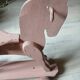 Cheval ancien en bois à roulettes