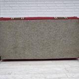 1970s, Danish 2-seater sofa, original red furniture wool, ash wood.