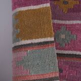 Vintage Turkish rug from Oushak, hand-woven 74x829 cm