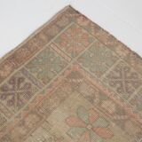 4x6 Rug For Kitchen Handmade Wool Vintage Rug, 112x196Cm SK 3865