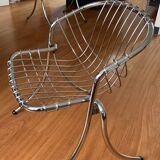 Paire de chaises " LYNN " fauteuils design Gastone Rinaldi éditée par RIMA