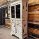 Armoire parisienne vitrée et patinée
