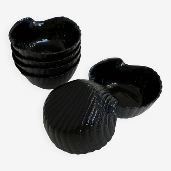 Set of 6 shell bowls 1980'