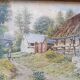 WATERCOLOR 1907 by Albert GYSEL Farm at LA MOTTE AU BOIS towards the North BOURRE