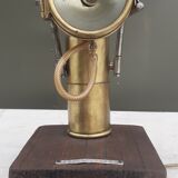 Ancienne lampe acétylène " Lutetia" sur support bois