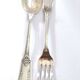 Lot 24 EMPIRE Silver Metal Table Cutlery SFAM model "Sans embarrass" 12 forks and 12 spoons