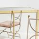 Brass sideboard with mirror and plexiglass legs by Michel Pigneres, 1970