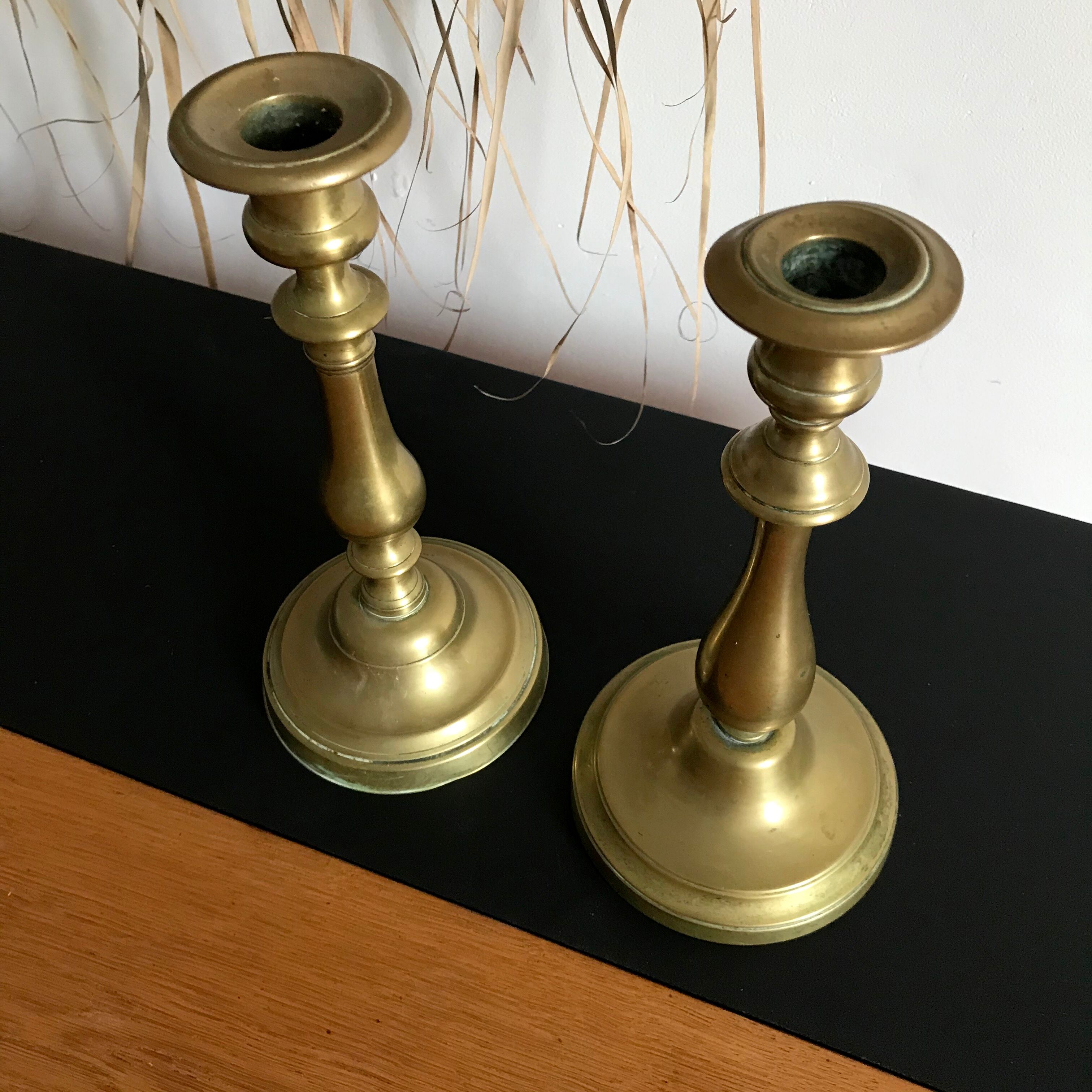 Brass candlesticks
