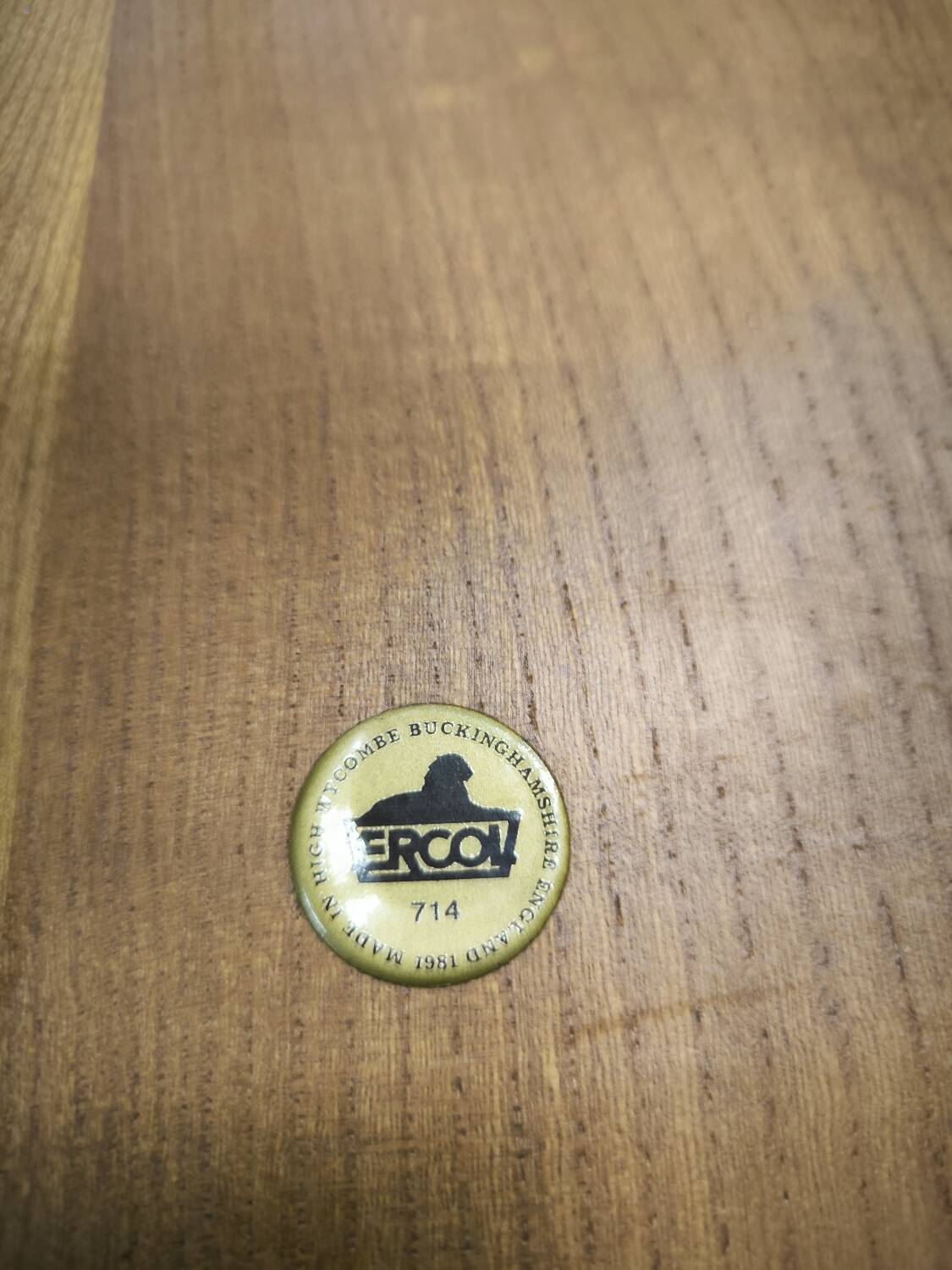 Set of 4 ERCOL chairs, Elm and Beech, 1960