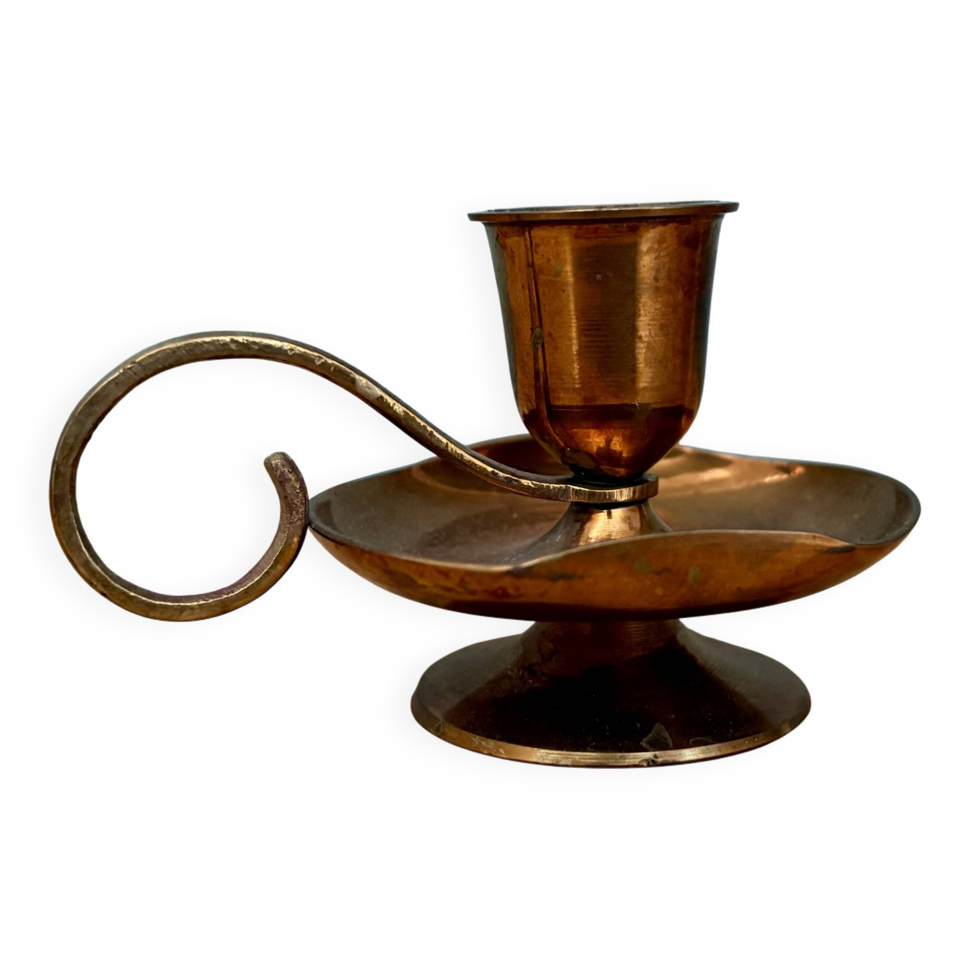 Antique brass candlestick (B3)