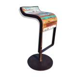 Bar stool design cast iron and wood
