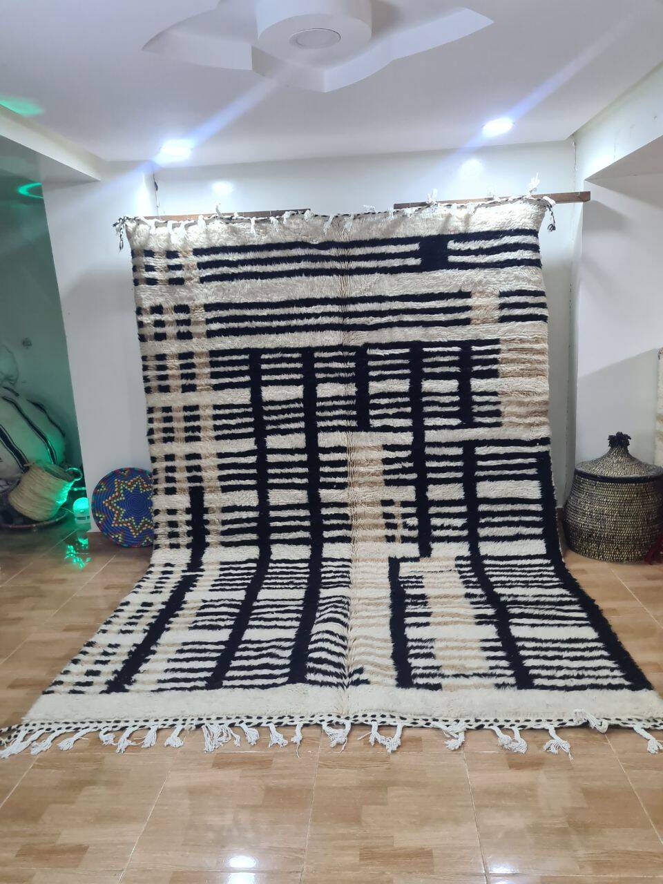 Handmade wool Berber rug 300X200 cm