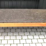 Slate slab coffee table