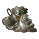 Cave Rat brass leaf candlestick