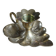 Cave Rat brass leaf candlestick